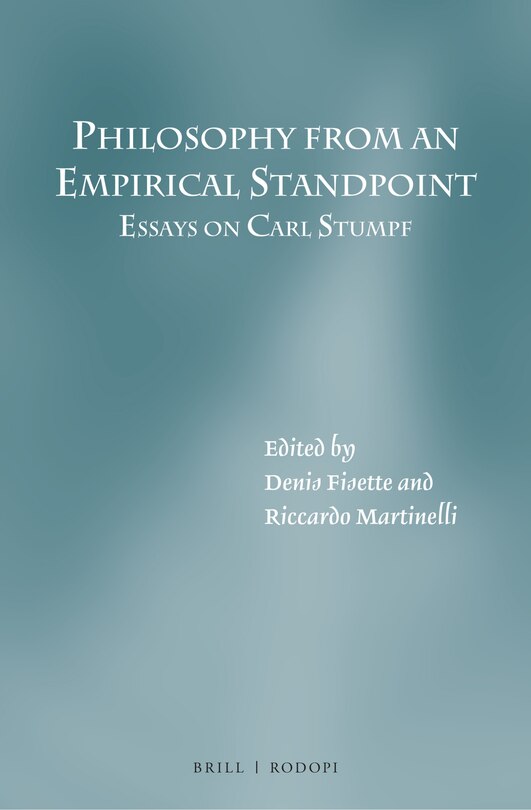 Couverture_Philosophy from an Empirical Standpoint: Essays on Carl Stumpf