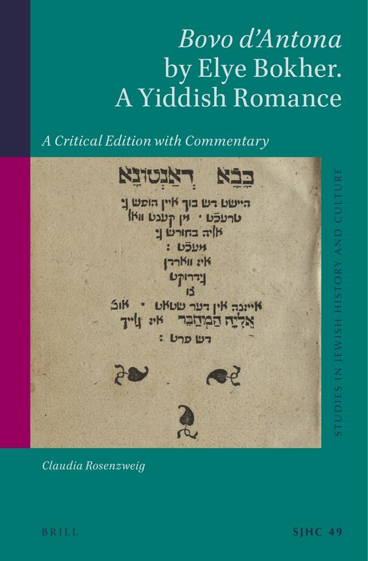 Couverture_Bovo d&rsquo;Antona by Elye Bokher. A Yiddish Romance