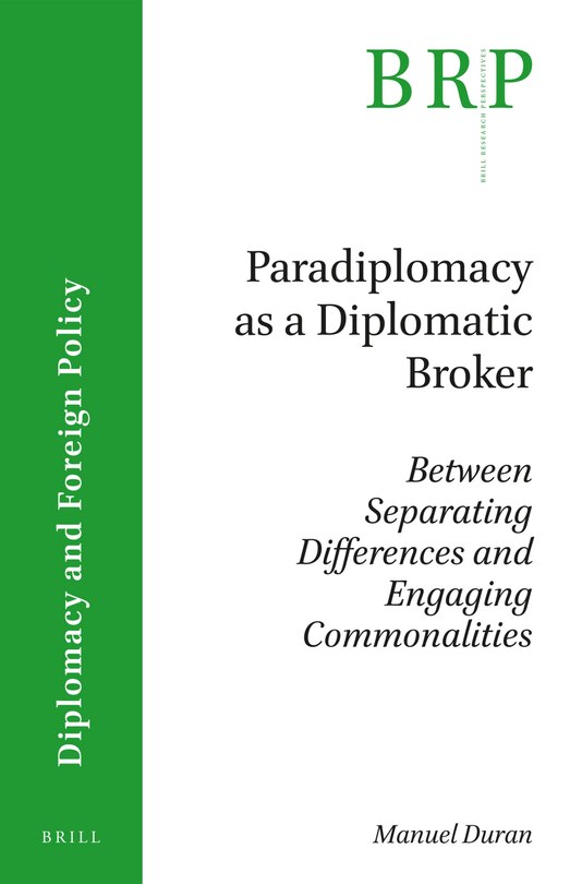 Front cover_Paradiplomacy as a Diplomatic Broker