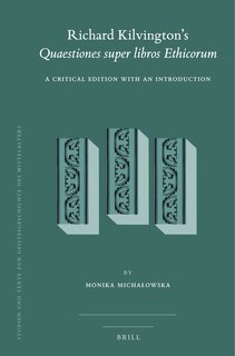 Couverture_Richard Kilvington&rsquo;s Quaestiones super libros Ethicorum