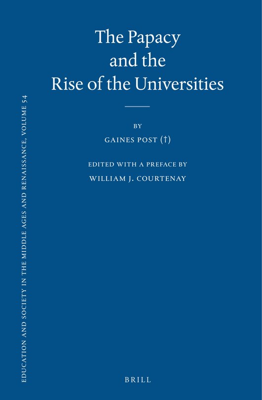 Couverture_The Papacy and the Rise of the Universities