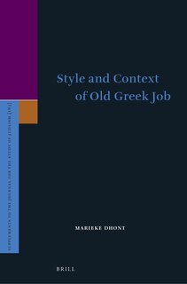 Couverture_Style and Context of Old Greek Job