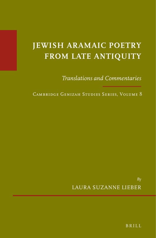 Front cover_Jewish Aramaic Poetry from Late Antiquity