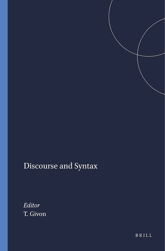 Front cover_Discourse and Syntax