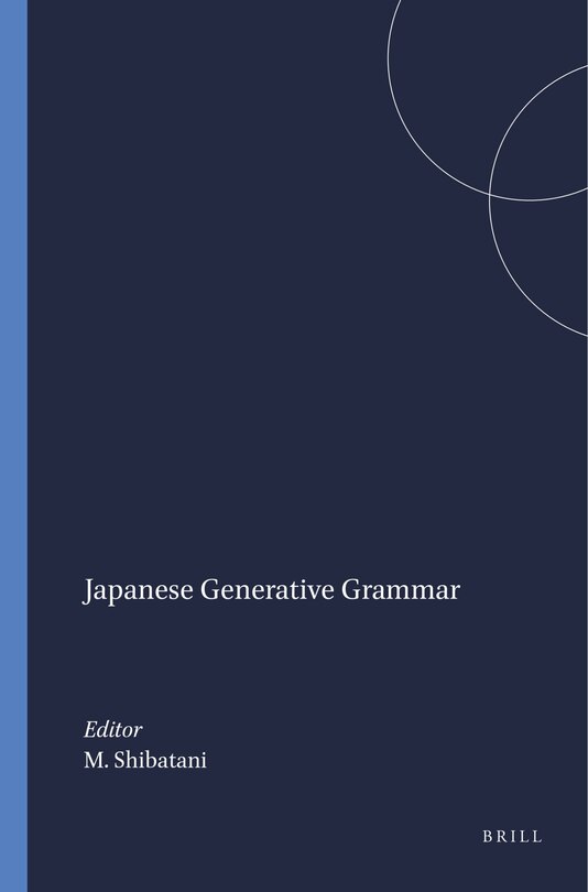 Front cover_Japanese Generative Grammar