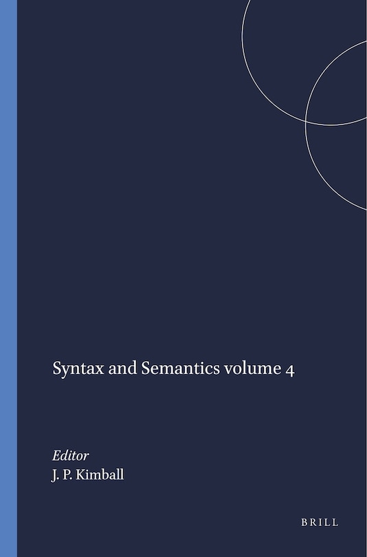 Front cover_Syntax and Semantics volume 4