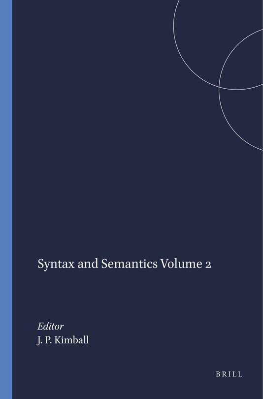 Front cover_Syntax and Semantics Volume 2