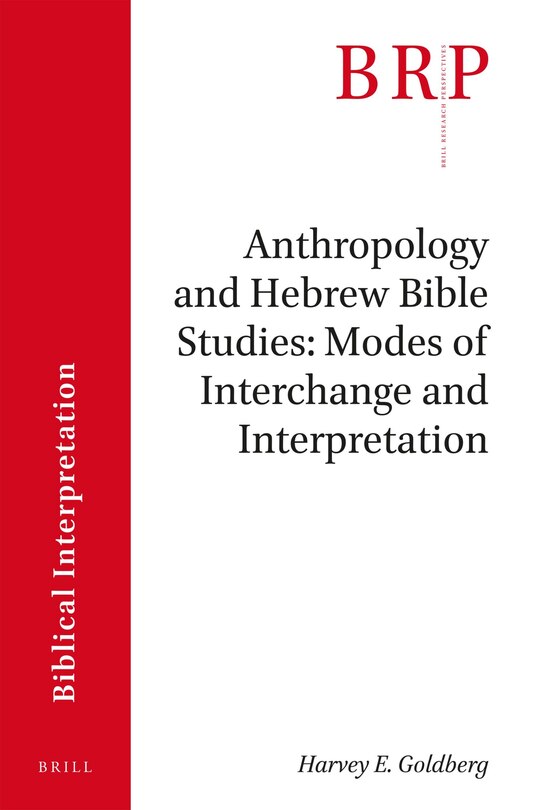 Couverture_Anthropology and Hebrew Bible Studies: Modes of Interchange and Interpretation