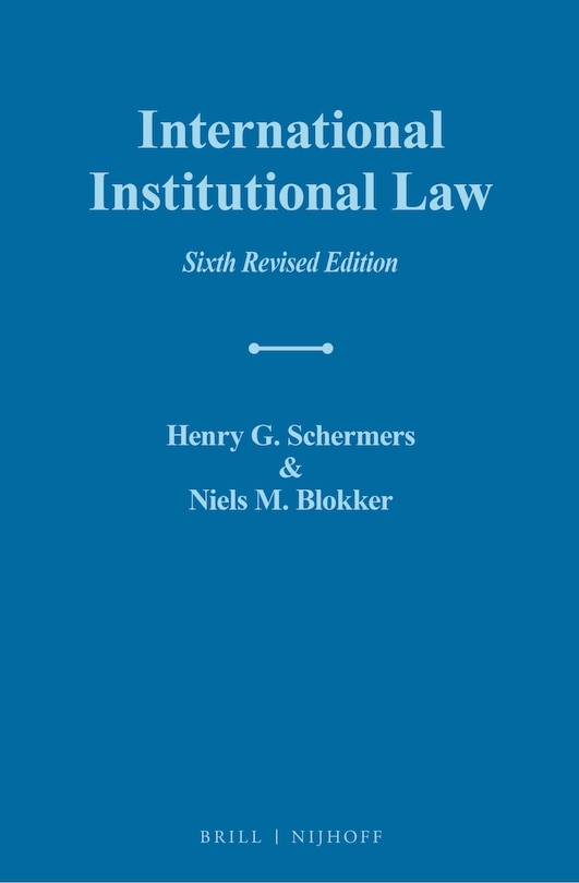 Front cover_International Institutional Law