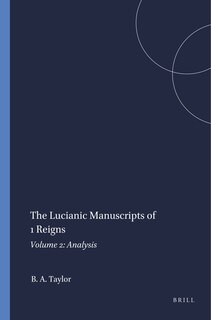 Couverture_The Lucianic Manuscripts of 1 Reigns