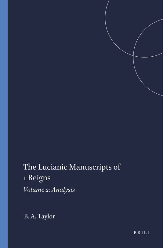 Couverture_The Lucianic Manuscripts of 1 Reigns