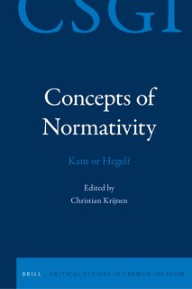 Couverture_Concepts of Normativity: Kant or Hegel?