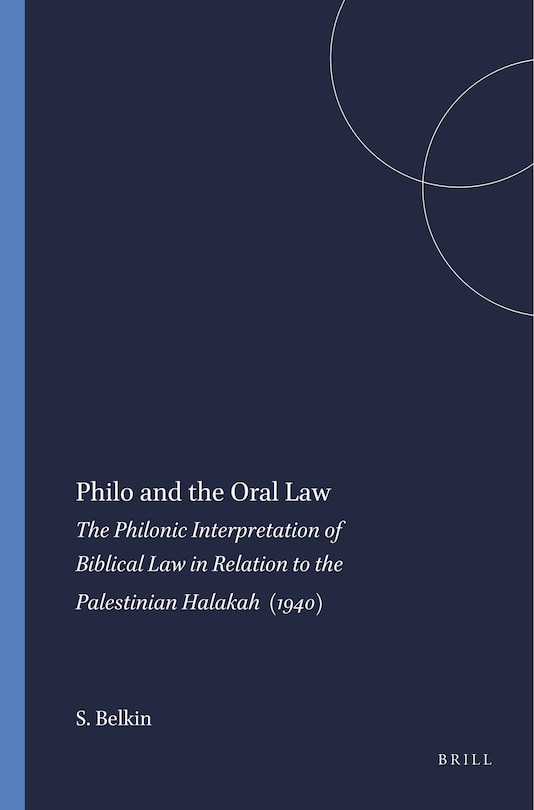 Front cover_Philo and the Oral Law