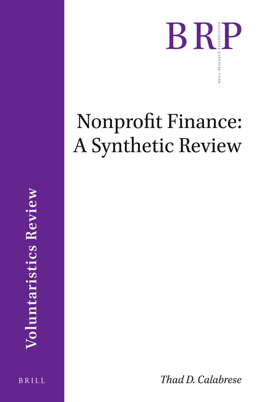 Front cover_Nonprofit Finance: A Synthetic Review