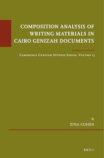 Couverture_Composition Analysis of Writing Materials in Cairo Genizah Documents