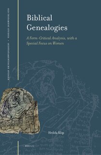 Couverture_Biblical Genealogies: A Form-Critical Analysis, with a Special Focus on Women
