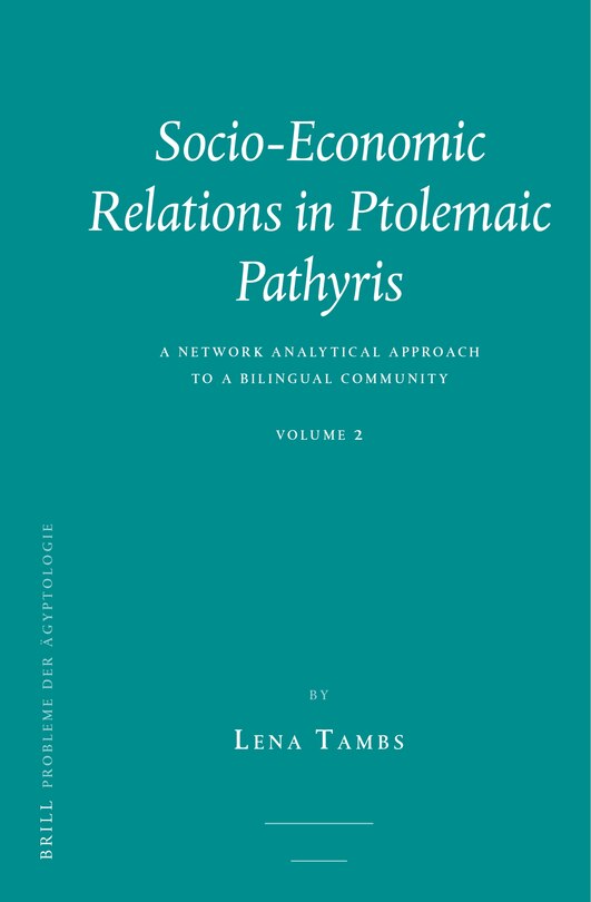 Couverture_Socio-economic Relations in Ptolemaic Pathyris