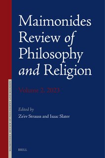 Front cover_Maimonides Review of Philosophy and Religion Volume 2, 2023