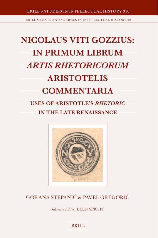 Front cover_Nicolaus Viti Gozzius: In primum librum Artis rhetoricorum Aristotelis commentaria