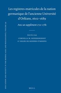 Front cover_Les Registres-Matricules de la Nation Germanique de l'Ancienne Université d'Orléans, 1602-1689