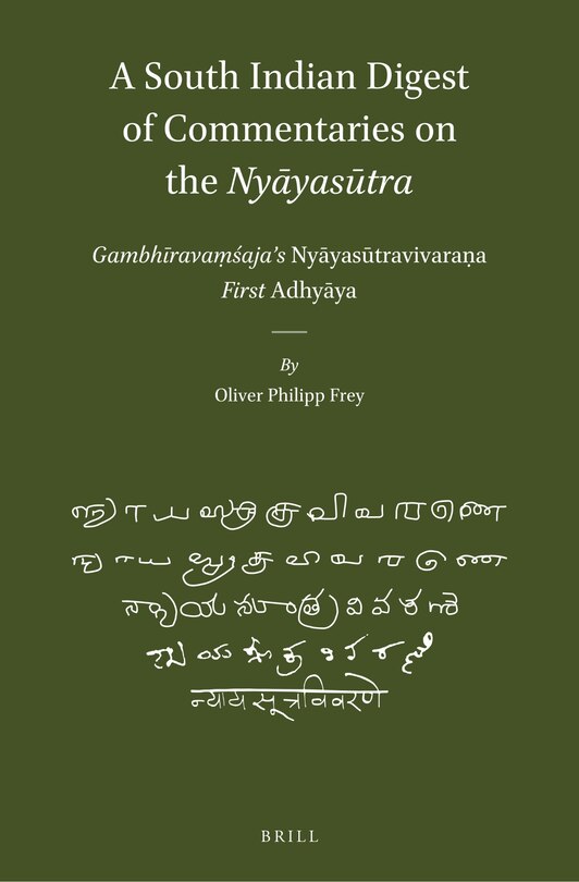 Front cover_A South Indian Digest of Commentaries on the Nyāyasūtra