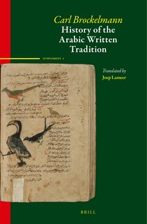 Front cover_History of the Arabic Written Tradition Supplement Volume 1