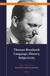 Couverture_Thomas Bernhard: Language, History, Subjectivity