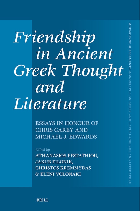 Front cover_Friendship in Ancient Greek Thought and Literature