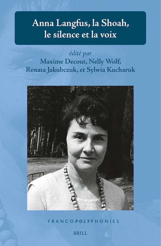 Front cover_Anna Langfus, la Shoah, le silence et la voix