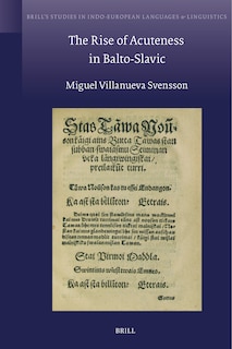 Front cover_The Rise of Acuteness in Balto-Slavic