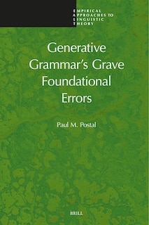 Front cover_Generative Grammar's Grave Foundational Errors