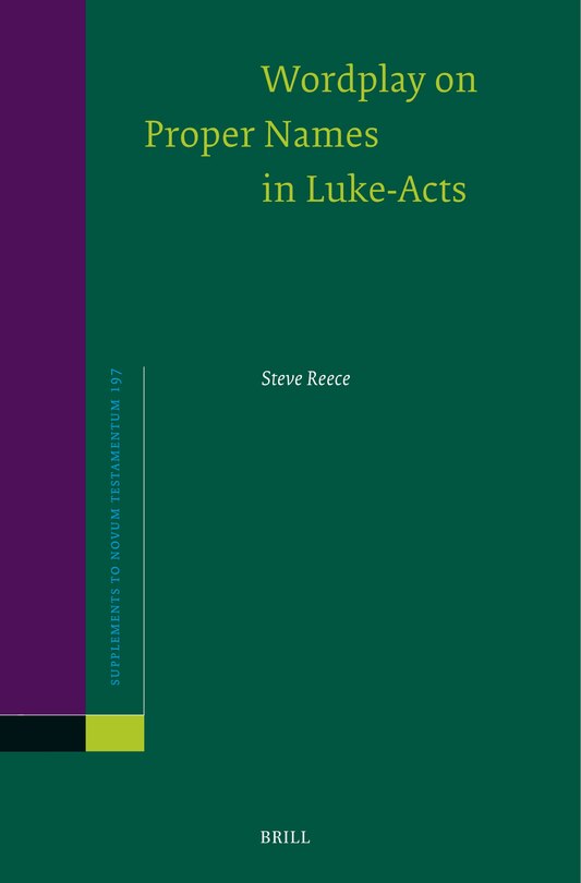 Couverture_Wordplay on Proper Names in Luke-Acts