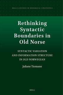 Couverture_Rethinking Syntactic Boundaries in Old Norse