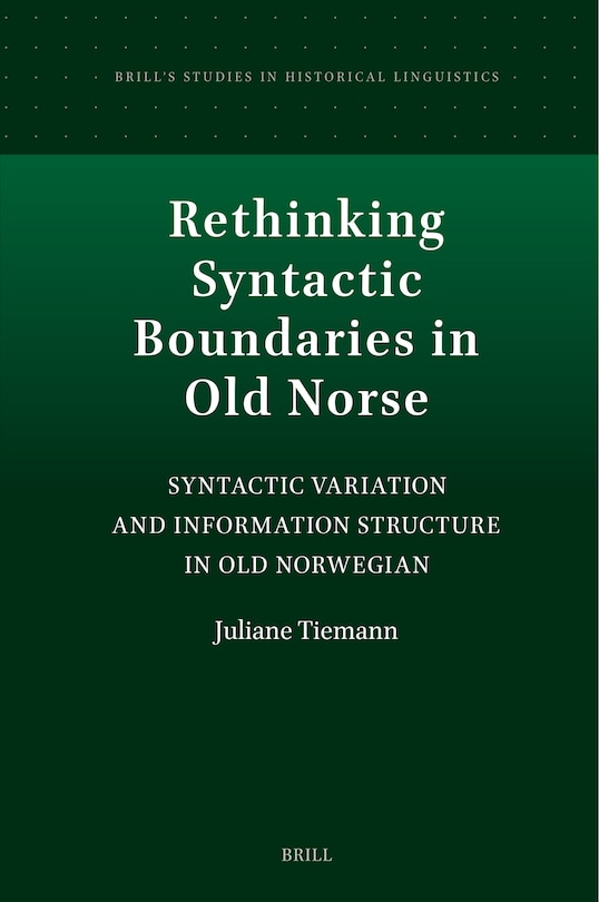 Couverture_Rethinking Syntactic Boundaries in Old Norse