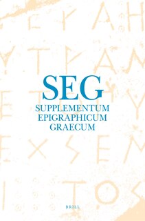 Couverture_Supplementum Epigraphicum Graecum, Volume LXX (2020)