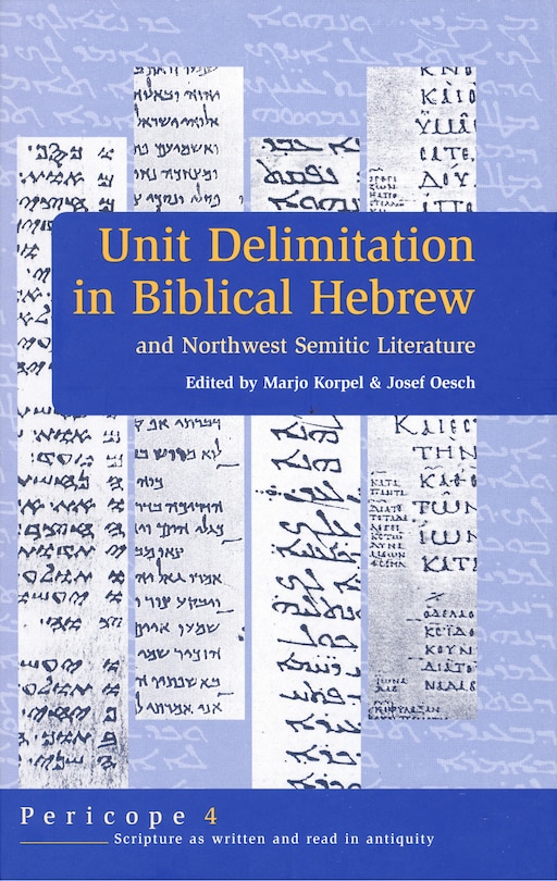 Couverture_Unit Delimitation in Biblical Hebrew