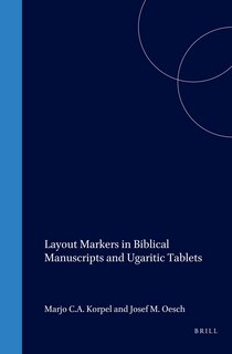 Couverture_Layout Markers in Biblical Manuscripts and Ugaritic Tablets