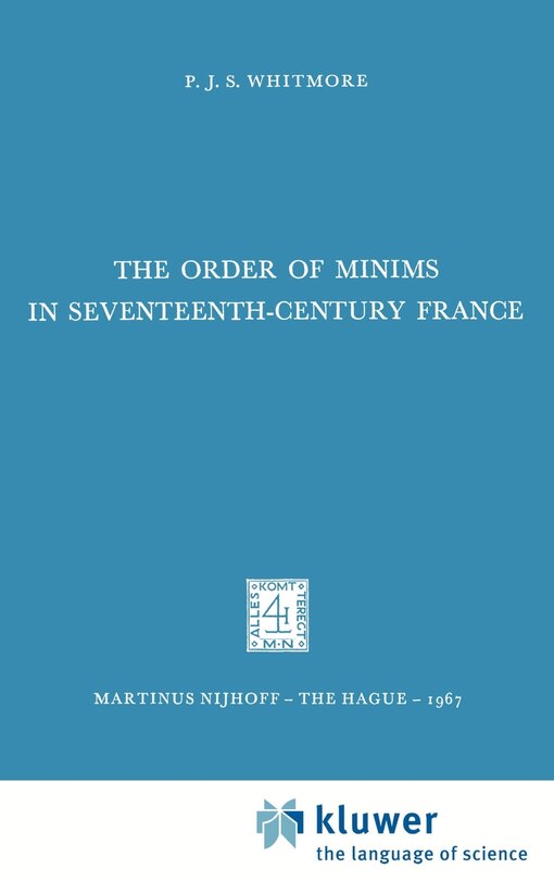 Front cover_The Order Of Minims In Seventeenth-century France