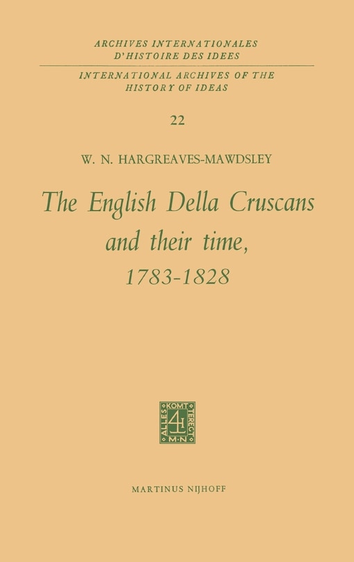 Couverture_The English Della Cruscans and Their Time, 1783-1828