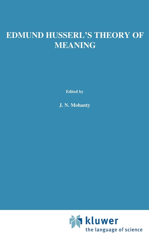Couverture_Edmund Husserl's Theory of Meaning
