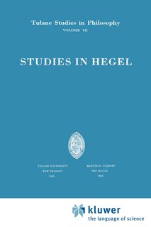 Front cover_Studies in Hegel