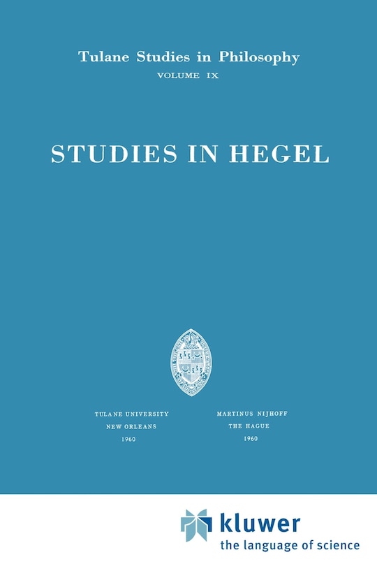 Front cover_Studies in Hegel