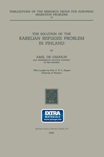 Couverture_The Solution of the Karelian Refugee Problem in Finland
