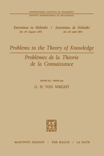 Front cover_Problems in the Theory of Knowledge / Problèmes de la théorie de la connaissance