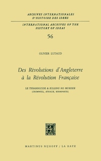 Front cover_Des Révolutions D'angleterre À La Révolution Française