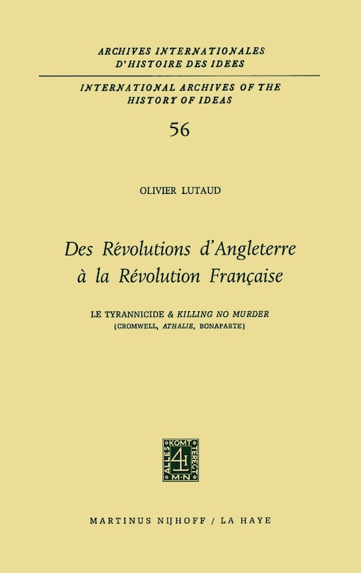 Front cover_Des Révolutions D'angleterre À La Révolution Française