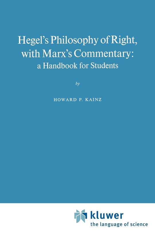 Couverture_Hegel's Philosophy of Right, with Marx's Commentary