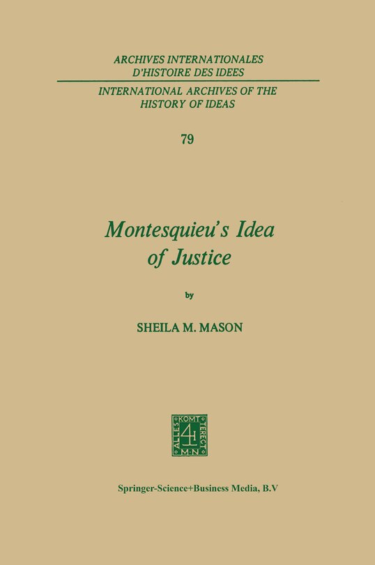 Couverture_Montesquieu's Idea of Justice