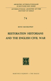Front cover_Restoration Historians and the English Civil War