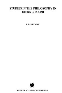 Front cover_Studies in the Philosophy of Kierkegaard